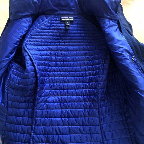 Patagonia Vosque 3-in-1 Parka Coat Jacket W/Liner Women's Size Small Navy Blue - Picture 7 of 10